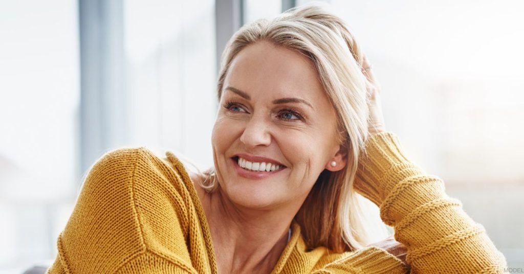 Woman after a facelift. (Model)